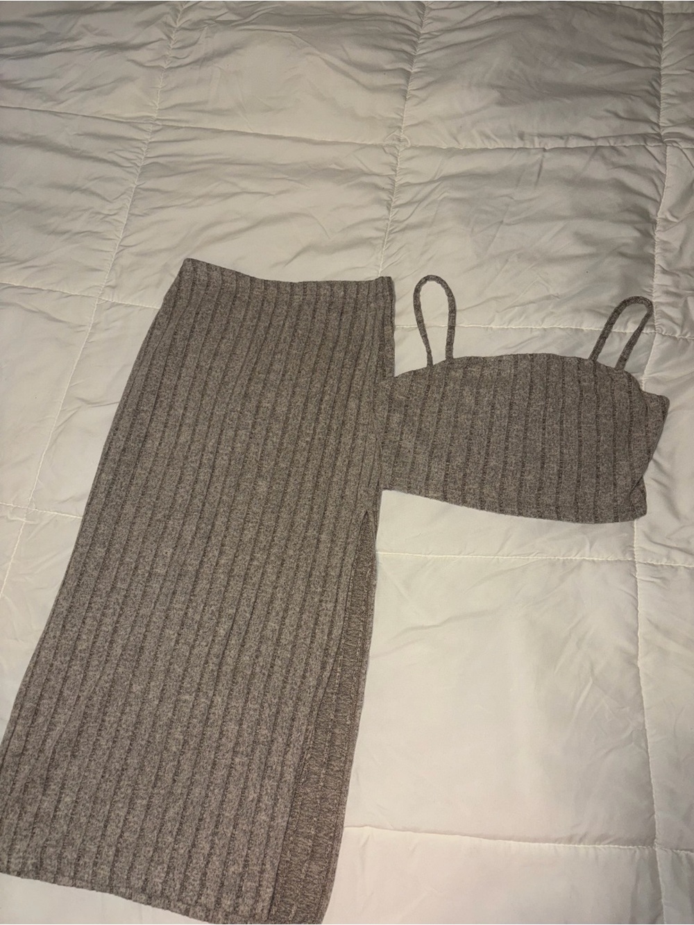 SHEIN Ribbed Knit Two-Piece Set - Picture 1 of 2